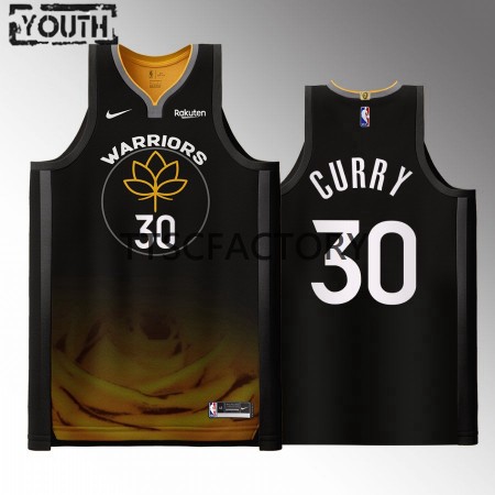 Maglia NBA Golden State Warriors Stephen Curry 30 Nike 2022-23 City Edition Nero Swingman - Bambino